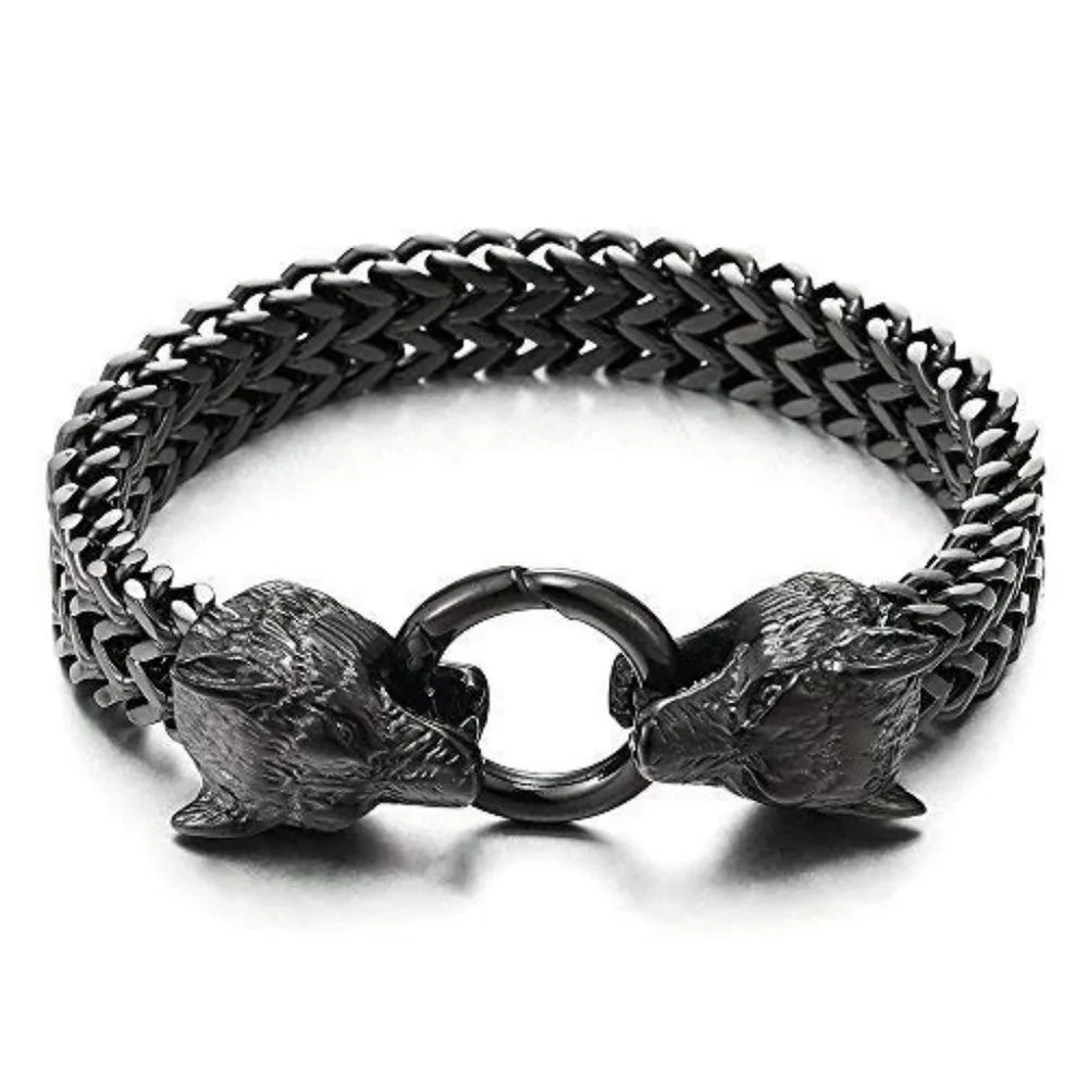 Wolf Punk Gothic Bikers Bracelet
